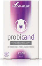 Soria Natural Probicand – With Inulin, Lactobacillus Reuteri, L Crispatus, L Rhamnosus and Lactoferrin – Helps Maintain the Balance of Vaginal Flora and Microbiota – Box of 20 Capsules of 545 mg