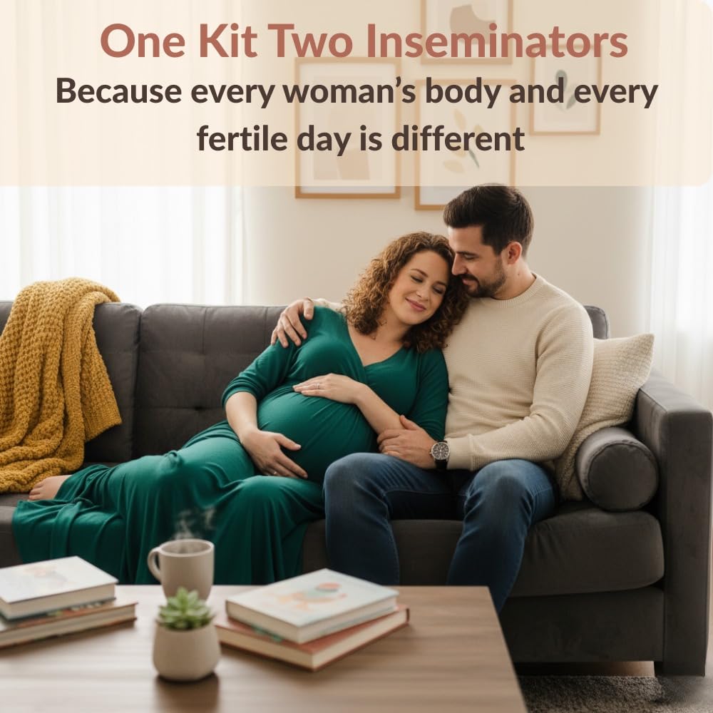 B-Arm Self Insemination Dual Kit (Pack of 4) with 2 Bulb Dispenser, 2 Tube Applicator, 2 Dispenser & 4 Collection Cups |At-Home IVI Kit for Couples Trying to Conceive to Support Fertility & Natural Pregnancy