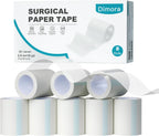 Dimora Paper Medical Tape, White, 8 Rolls, 2 Inch x 10 Yards | Hypoallergenic, For Sensitive Skin, Pain-Free Removal, Easy Tear, Waterproof