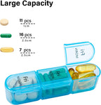Daviky Pill Organizer 3 Times a Day, Pill Box 7 Day, Weekly Travel Case