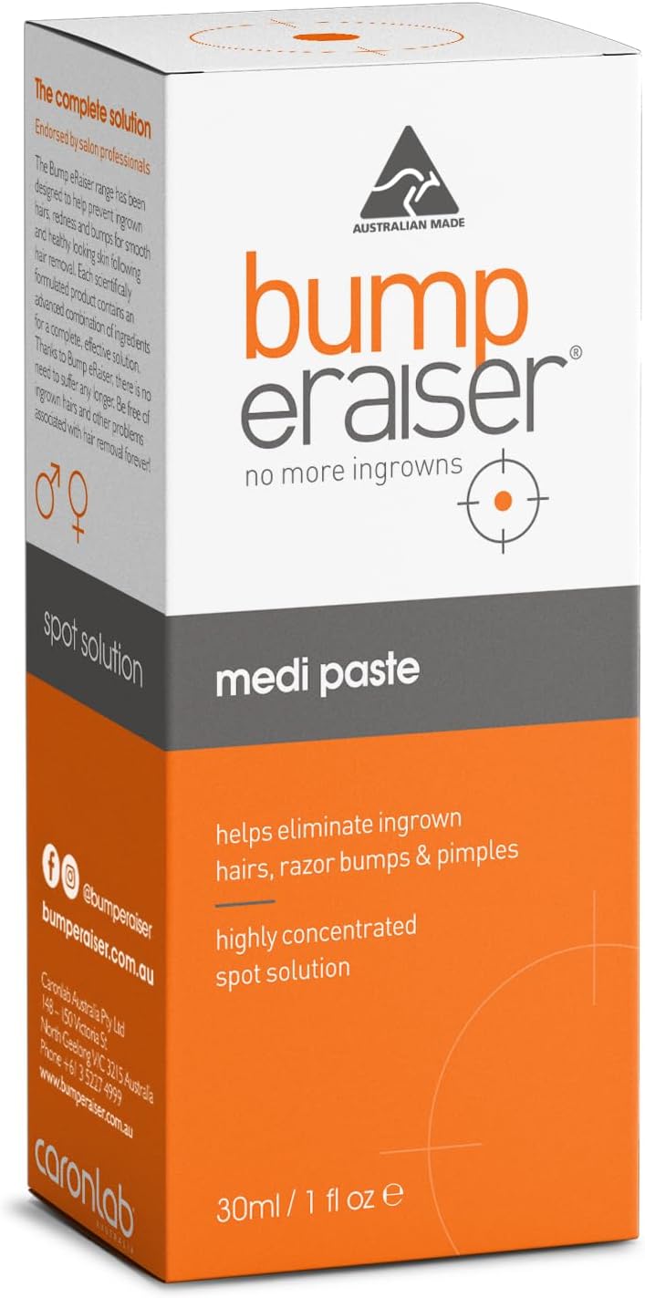 Bump eRaiser Medi Paste 30ml – Targeted Spot Care for Ingrown Hairs, Pimples, Razor Bumps and Razor Burns