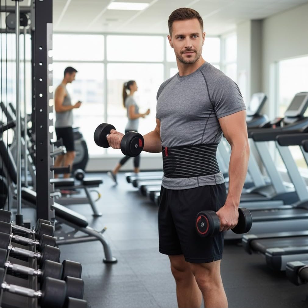 ORTONYX Umbilical Hernia Belt for Men and Women - Abdominal Support Binder with Compression Pad - Navel Ventral Epigastric Incisional and Belly Button Hernias Surgery Prevention Aid (Large-XXL)