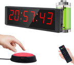Large Stopwatch with Start/Stop Button, LED Digital Timer with Remote, Countdown Clock with Buzzer, Gym Clock for Home Gym, Interval Timer for Workout