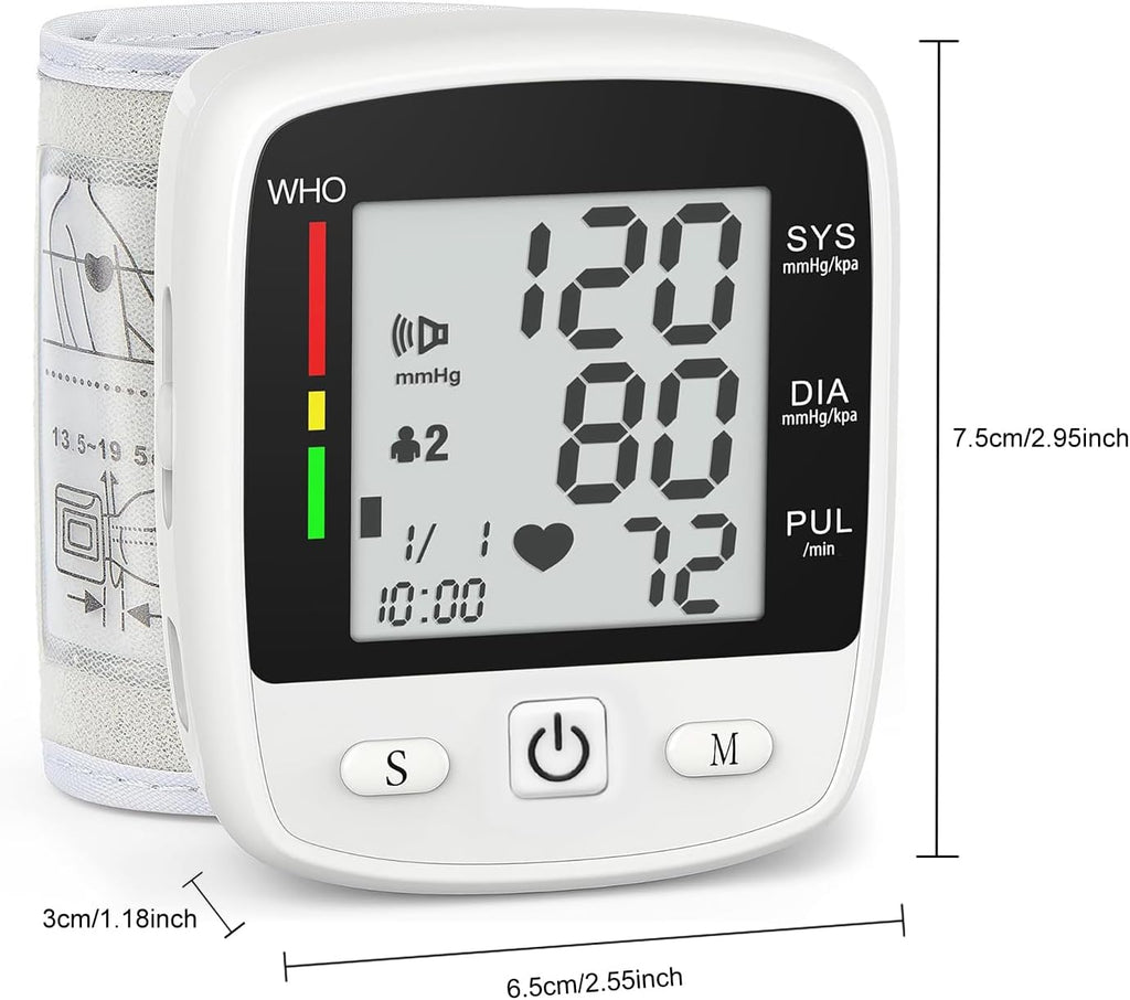 FDA Cleared Blood Pressure Monitor Wrist BP Machine for Home Use