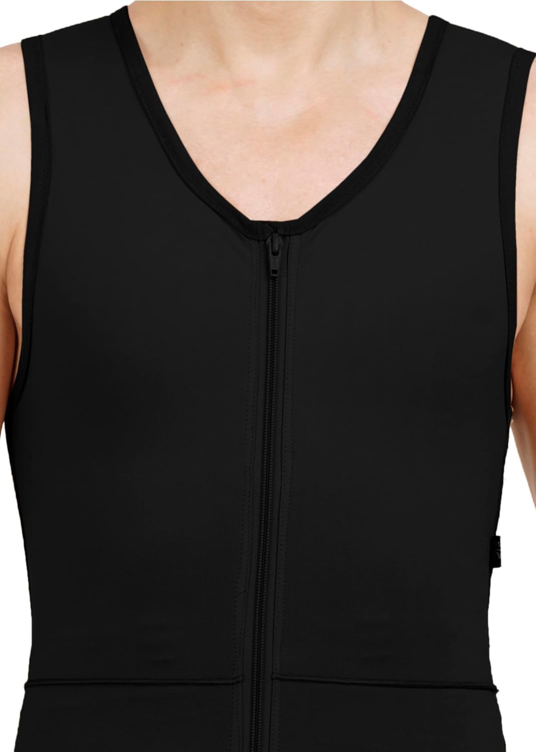 Post-Liposuction Bodysuit for Men up to Mid-Thigh | Sleeveless | | Cotton | Moderate Compression | Medical-Grade Shapewear for Body Contouring, Swelling Control & Post-Surgical Support ||