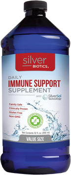 Silver Biotics SilverSol Ag?O? 10 PPM Immune Support, 32 Fl Oz Immune Support | Advanced Silver Technology, Bio-Hacking Immune Building, Natural Support