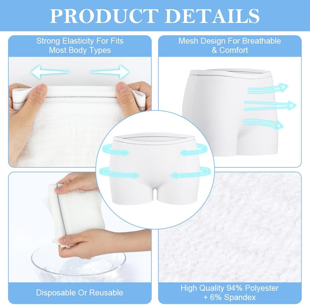 ACWOO Disposable Postpartum Panties – Set of 10 Mesh Panties for Maternity and Recovery, Underwear with Elastic Fabric