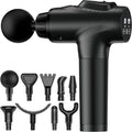 APHERMA Massage Gun, Muscle Massage Gun for Athletes Handheld Electric Deep Tissue Back Massager, Percussion Massage Device for Pain Relief with 30 Speed Levels 9 Heads Black