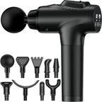 APHERMA Massage Gun, Muscle Massage Gun for Athletes Handheld Electric Deep Tissue Back Massager, Percussion Massage Device for Pain Relief with 30 Speed Levels 9 Heads Black