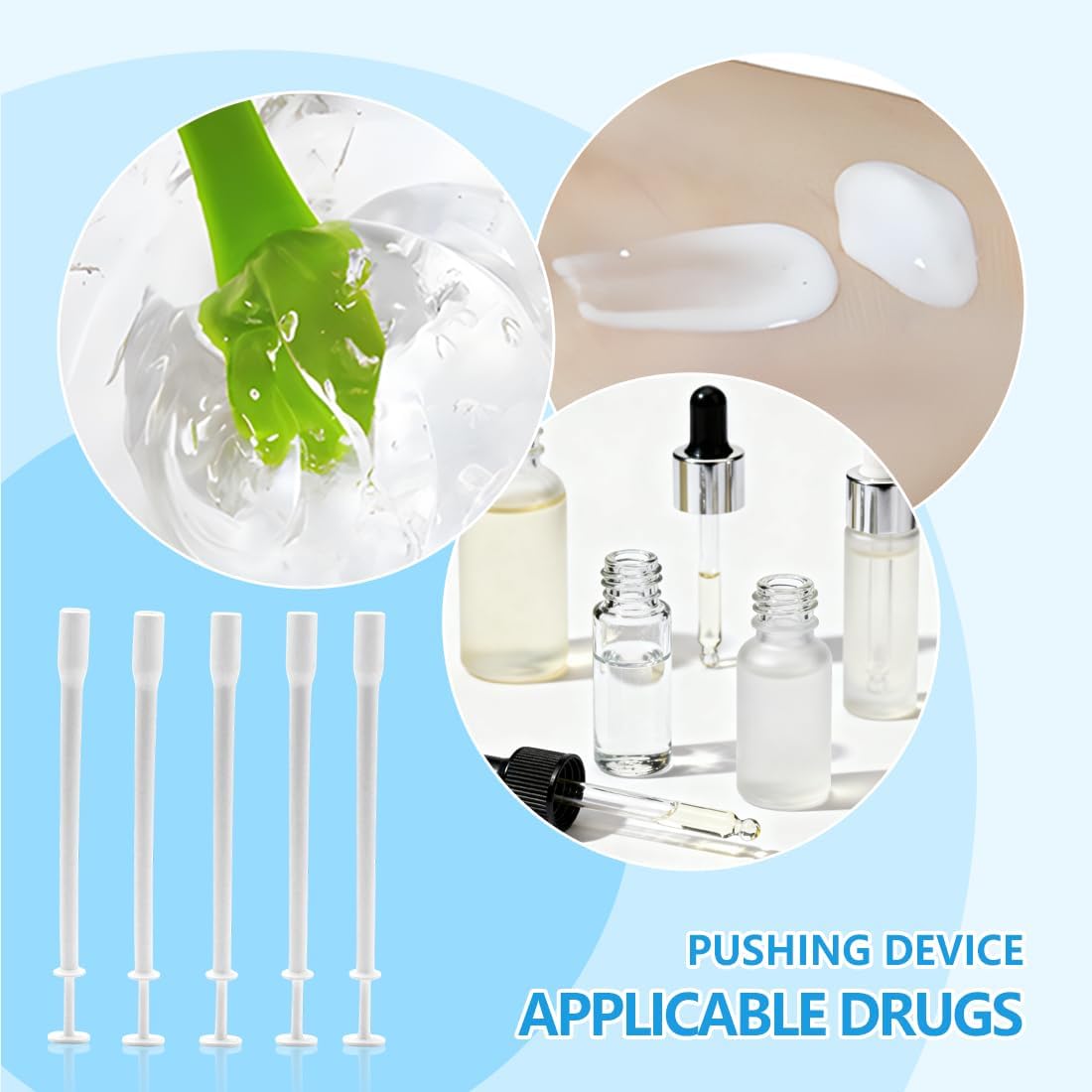 10 Vaginal Applicators, Compatible with Most Vaginal Eggs, Creams & Gels, Individually Packaged