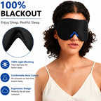 ALASKA BEAR Sleep Mask Memory Foam Contoured Eye Cups for Women and Men, Soft 3D Blackout Eye Mask for Sleeping No Pressure on Eyelids and Eyelashes Protection, Earplugs Set, Black