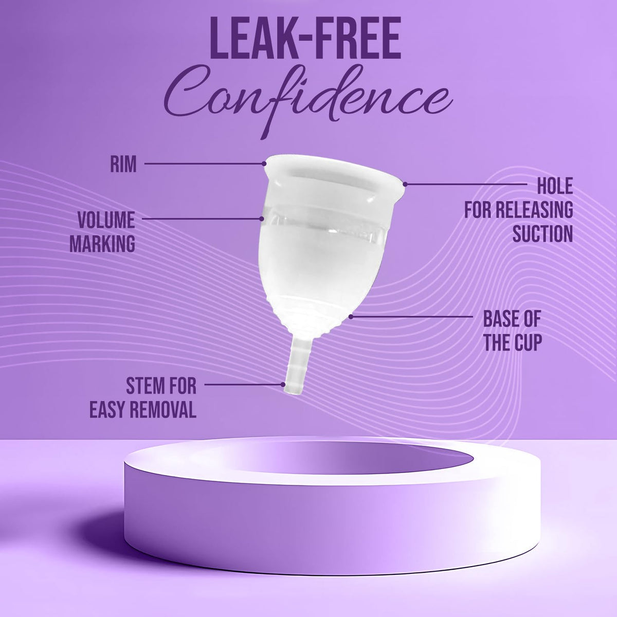 Velvet Reusable Menstrual Cup for Women - Large Size with Pouch|Ultra Soft, Odour and Rash Free|100% Medical Grade Silicone |No Leakage | Protection for Up to 8-10 Hours | Large