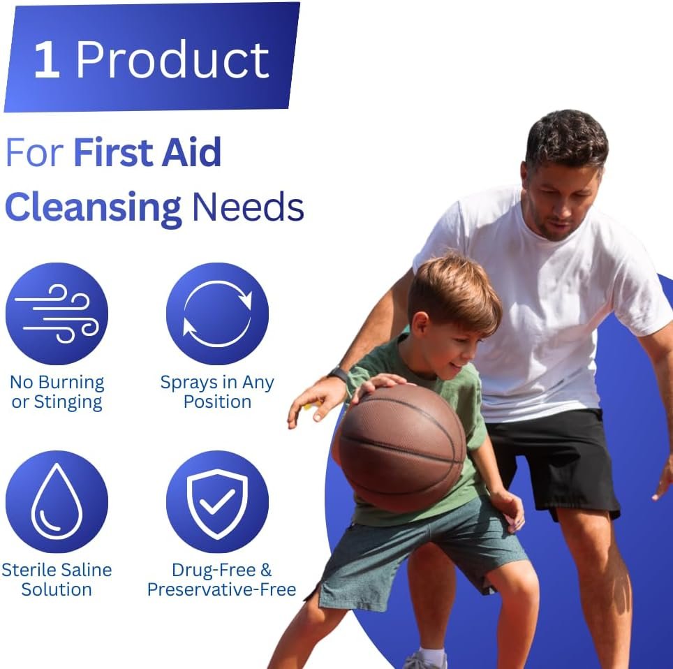 NeilMed Cleanse Sterile Saline Wound Wash, 6.3 Ounce
