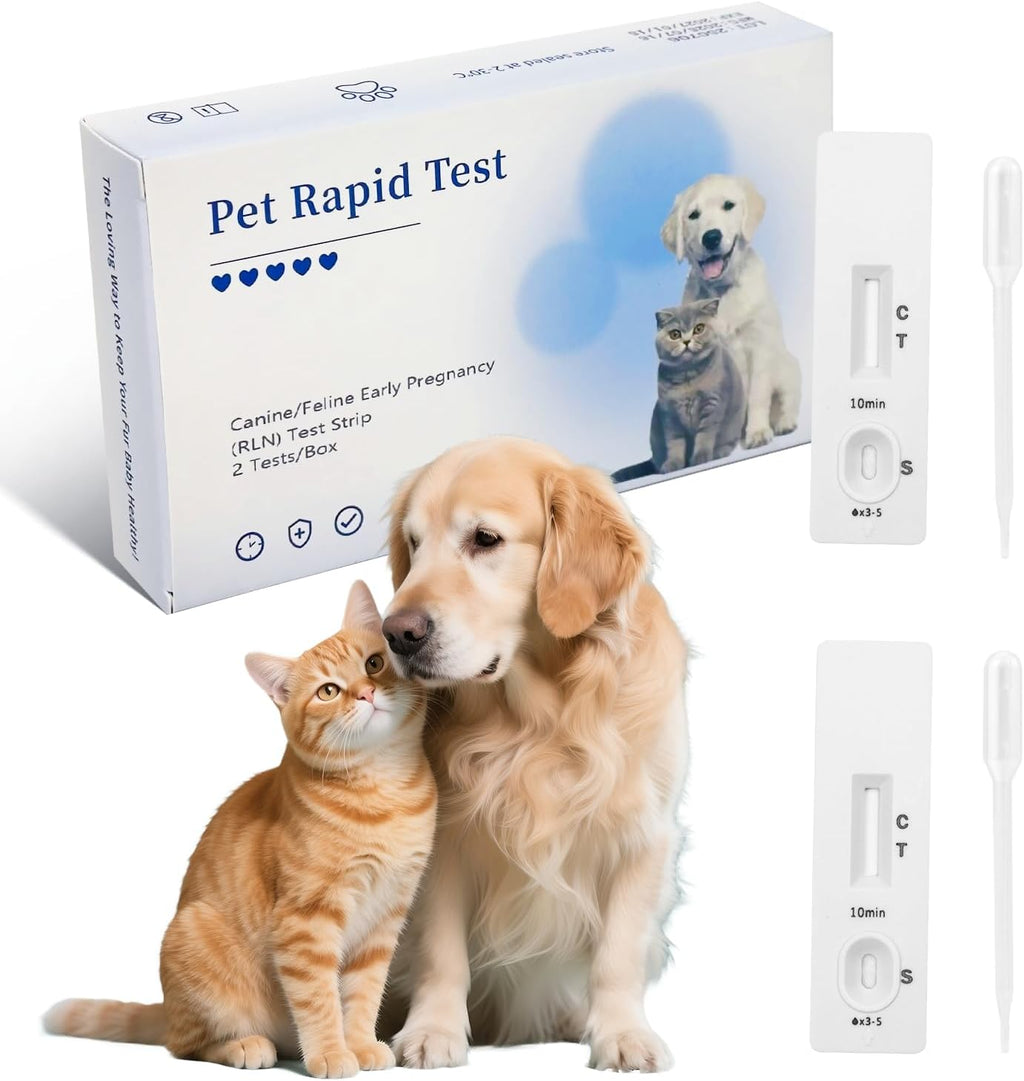 Dog & Cat Urine Pregnancy Test Kit at Home, 5-Minute Fast & Accurate Results up to 99%, Painless & No Blood Draw, Easy Test Strips for Pet Owners & Breeders