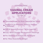 Seroflora Disposable Vaginal Cream Applicators - Fits Premarin, Estrace, Preseed and Most OTC Gels, Lubricants, and Creams - Threaded End, Comfort Tip, and Dosage Markings (30 Pack) Made in USA.