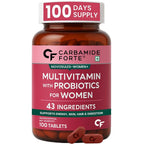 Carbamide Forte Multivitamin Tablets for Women | Multi Vitamin Supplement for Women With Probiotics | Multivitamin Tablet for Women With 43 Ingredients To Support Energy & Health - 100 Tablets
