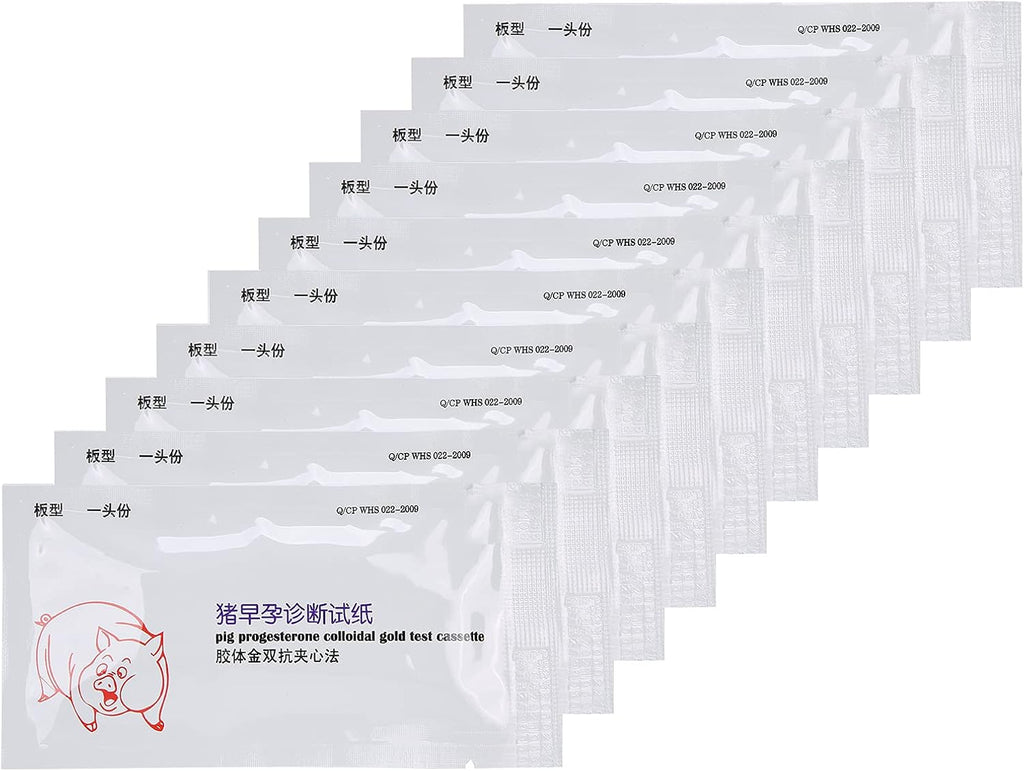 10 Pieces Pregnancy Test for Pigs, Pregnancy Early Detection Test Tool, Pregnancy Test Kit for Bristles, Pregnancy Test Sheet for