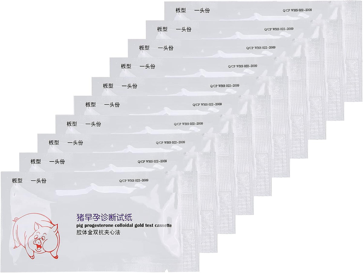 10 Pieces Pregnancy Test for Pigs, Pregnancy Early Detection Test Tool, Pregnancy Test Kit for Bristles, Pregnancy Test Sheet for