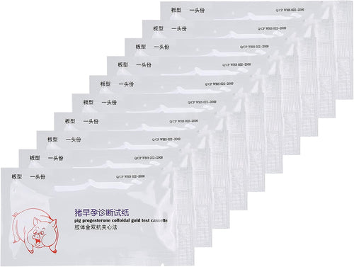 10 Pieces Pregnancy Test for Pigs, Pregnancy Early Detection Test Tool, Pregnancy Test Kit for Bristles, Pregnancy Test Sheet for