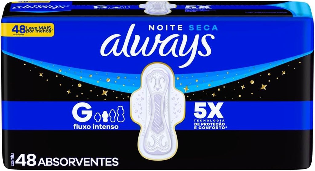 Always Sanitary Pads Overnight 48 pieces