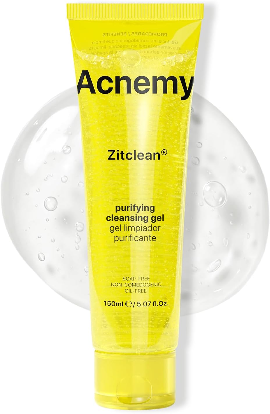 ACNEMY ZITCLEAN® Active Cleansing Facial Gel 150 ml – for Oily and Combination Skin with Acneic Tendency, Purifying, Gentle Exfoliation