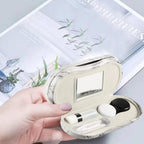 AITIME 2 in 1 Contact Lens and Glasses Case Combo,Contact Travel Case Kit | Double Sided Eye Contact Case with Remover Tool,Storage Organizer Accessories,Cute Eyeglasses Case with Contact Holder