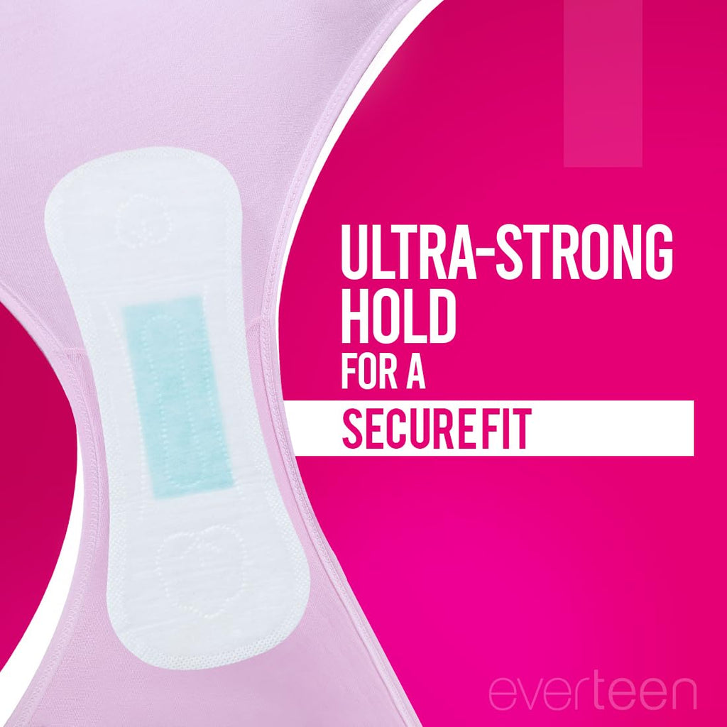 everteen Panty Liners for Women, 60 Liners 185mm with Aloe Vera & Neem, Less than 1mm Ultra thin Cottony Soft Pantyliners, Prevents White Discharge & Rashes, Comfort on Non Period Days