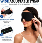 ALASKA BEAR Sleep Mask Memory Foam Contoured Eye Cups for Women and Men, Soft 3D Blackout Eye Mask for Sleeping No Pressure on Eyelids and Eyelashes Protection, Earplugs Set, Black