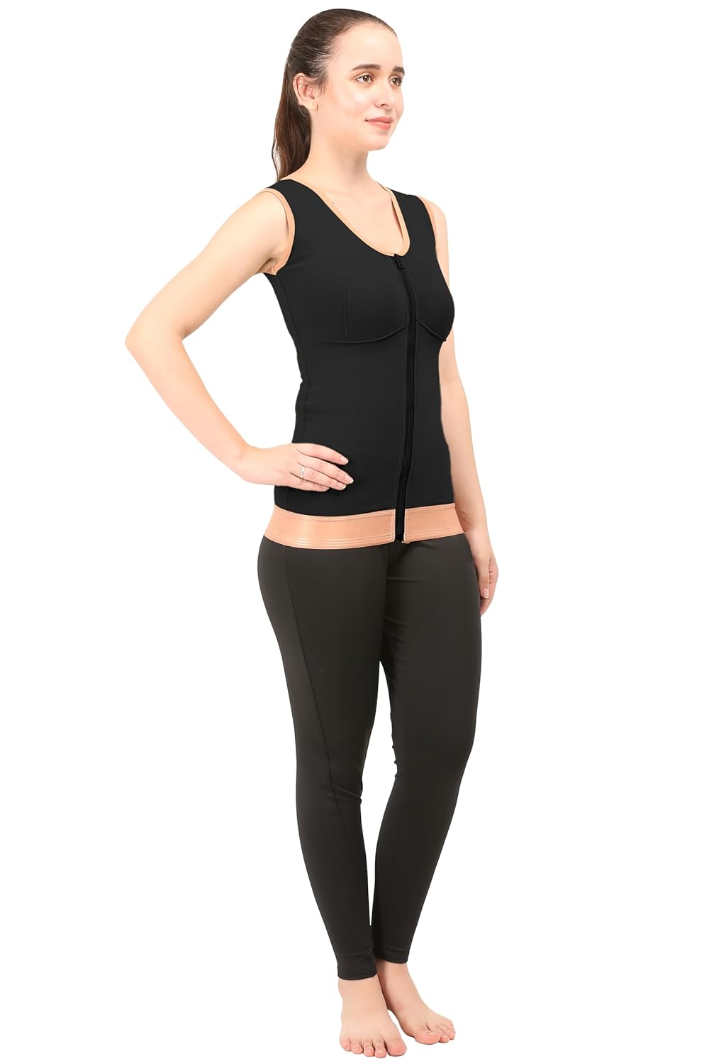 Post Liposuction Medical Compression Vest for Women || HIGH COMPRESSION || Cotton Fabric || Breast and 360 Degree Abdomen Compression || Surgical Recovery Supporter
