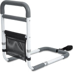 Bed Rails for Elderly Adults Safety, 350LBS Heavy Duty Grab Bar | Bed Assist Rail for Seniors, Non-Slip Bedside Handle, Fall Prevention Cane with Storage Pocket, Fits King/Queen/Full/Twin Bed