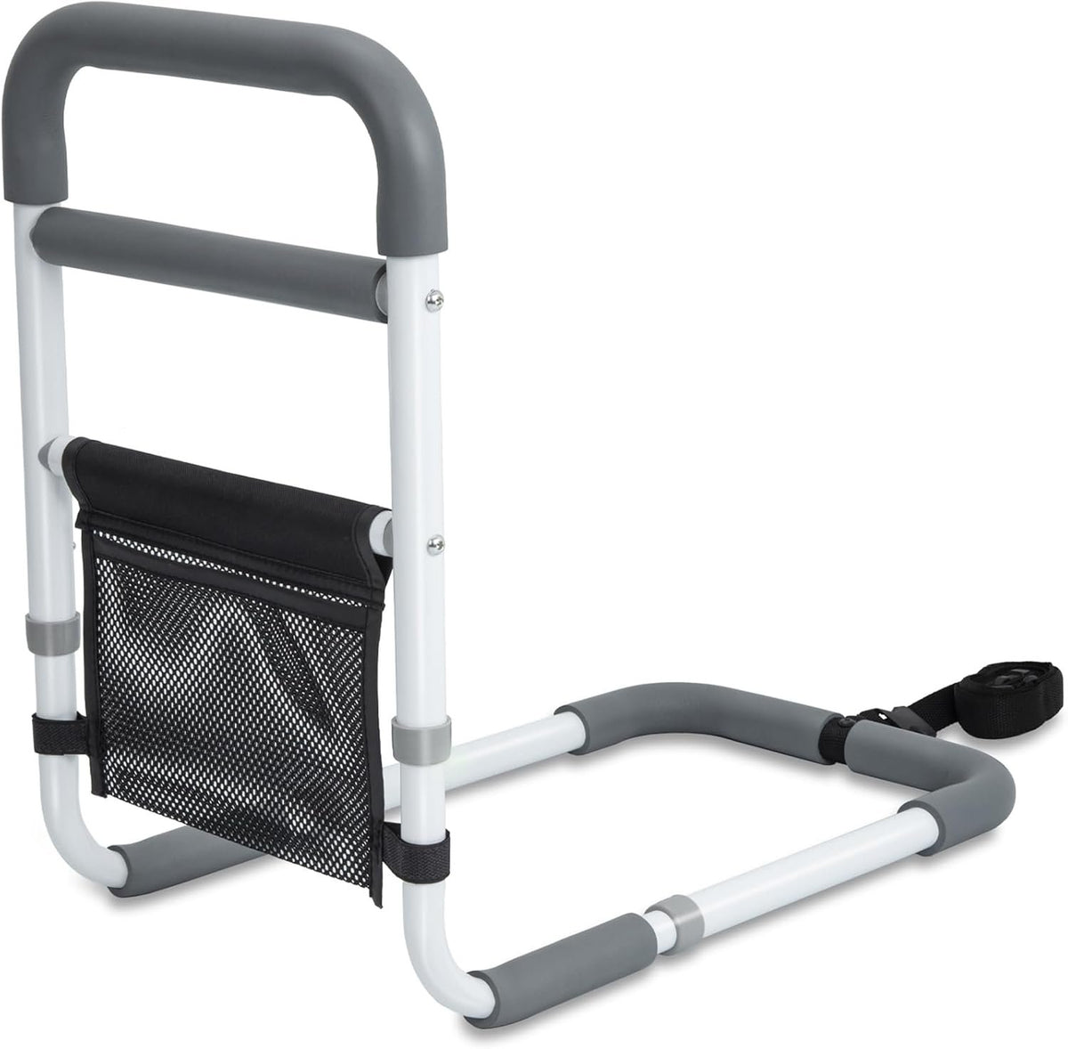 Bed Rails for Elderly Adults Safety, 350LBS Heavy Duty Grab Bar | Bed Assist Rail for Seniors, Non-Slip Bedside Handle, Fall Prevention Cane with Storage Pocket, Fits King/Queen/Full/Twin Bed