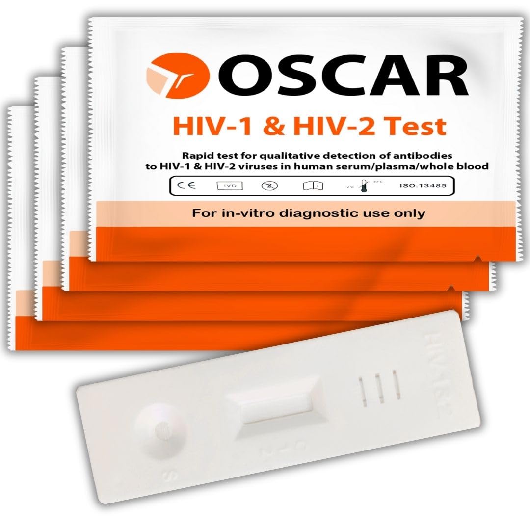 Oscar HIV1 & HIV2 Rapid Home Self-Test Kit (Pack of 4)
