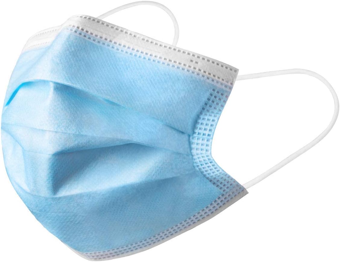 FDA Cleared ASTM Level 3 Procedure Face Masks, Made in USA, ?98% Filtration, Fluid Resistant, 3-Ply Ear Loop, 50 Pack
