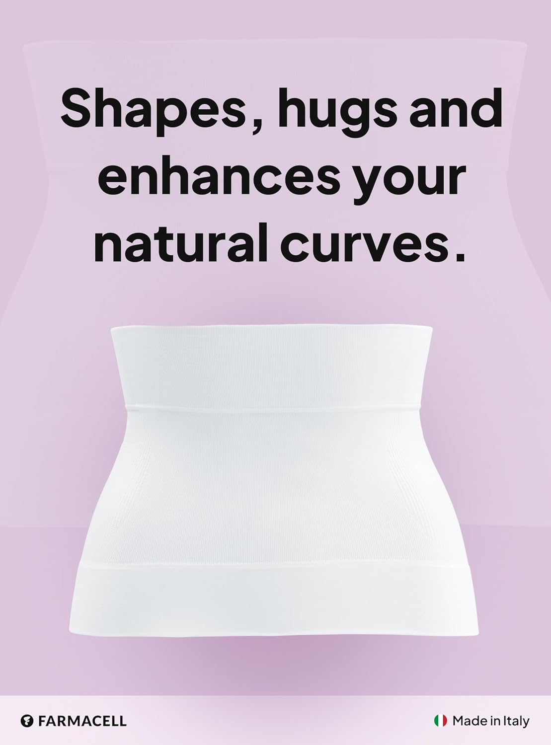 Farmacell Waist Cincher for Women, Tummy Control Seamless Shapewear, Made in Italy, 605