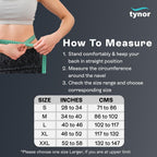 TYNOR Abdominal Belt, Grey, Large, 1 Unit