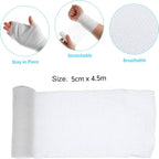 Medical Gauze Bandage Rolls, Soft Conforming Stretch, 10 Pack Stretch Gauze Wrapfor First Aid Wound CareRoll,sterile Medical Grade Gauze Bandage,5cm x 4.5m