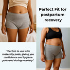 ZIKKU Pack of 4 Disposable Postpartum Maternity Panties Grey | Soft Non-Woven Breathable Fabric Post Delivery Underwear | Stretchable Maternity Care Panties for Women