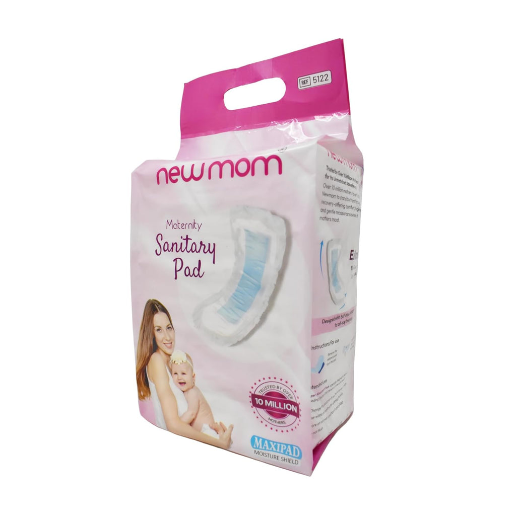 Newmom Disposable Maternity pads - Maxi, Pack of 5 * 3 | For Heavy Bleeding Post Delivery | Super Absorbent and Leak Proof | Soft and Non-irritating | For Extra Heavy Flow and Urine Incontinence