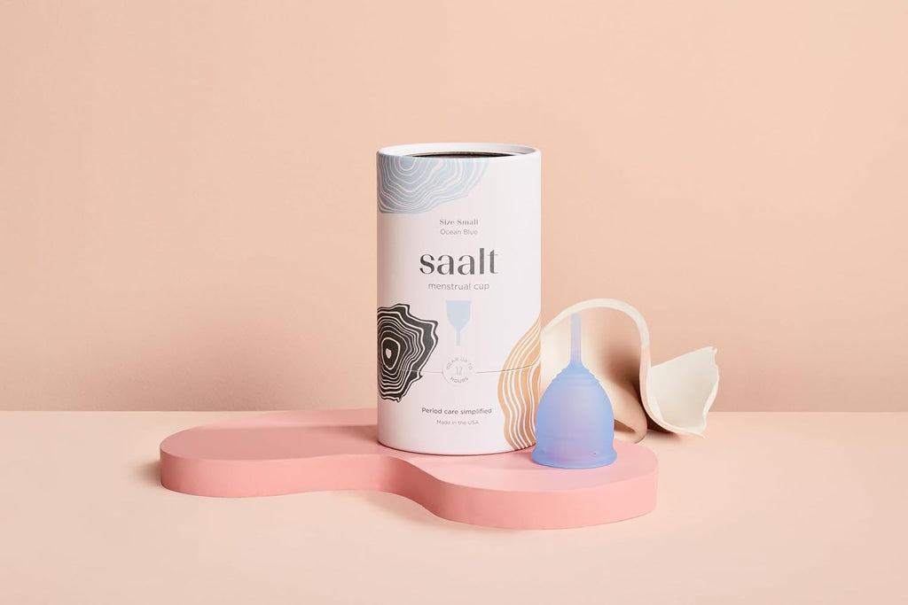 Saalt Menstrual Cup, Reusable Period Cup with Carry Bag