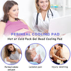 Reusable Postpartum Perineal Ice Packs, Cold Packs for Hemorrhoid Pain Recovery, 2 Gel Pads + 3 Sleeves (Purple)