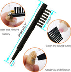 8 Pieces Hearing aid Amplifier Cleaning Tools, Earbuds/Headphones Cleaner Brush Kits with case | Hearing Amplifier cleaner brush for hearing aids, earbuds and headphones; 8-in-1 hearing aid cleaning kit;