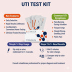 Biowick UTI Home Test Kit | 3 Urine Test Strips | Early UTI Detection at Home | Clinically Tested | Tests Leukocytes & Nitrites | Hygienic & Accurate | Self-Testing Kit | Ideal for Women & Seniors