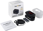 Zacurate 500 Series Fingertip Pulse Oximeter Blood Oxygen Saturation Monitor with Silicon Cover, Batteries and Lanyard, Royal Black