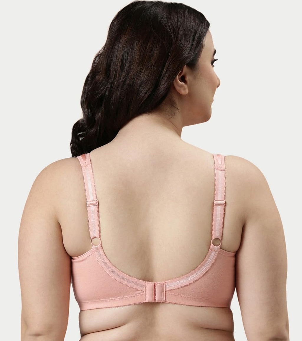 Enamor Full Support Super Lift Women's Cotton Everyday Minimizer Bra - Non Padded, Wirefree, Full Coverage - A112 (Available in Plus Sizes)