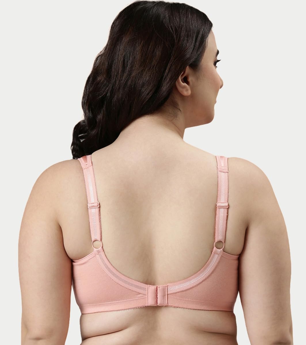 Enamor Full Support Super Lift Women's Cotton Everyday Minimizer Bra - Non Padded, Wirefree, Full Coverage - A112 (Available in Plus Sizes)