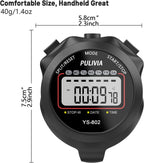Stopwatch Timer, Digital Stop-Watch for Sports, Black | Multi-function Stopwatch with Single Split/Lap Timing, Button Beep Alarm Clock, Ideal for Coaches Kids PE-teacher