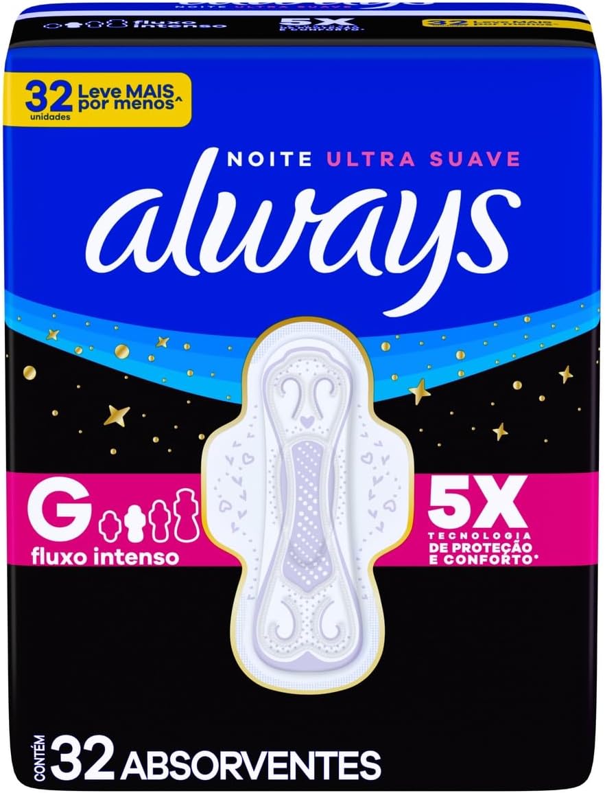 Always Sanitary Pads Overnight 32 pieces