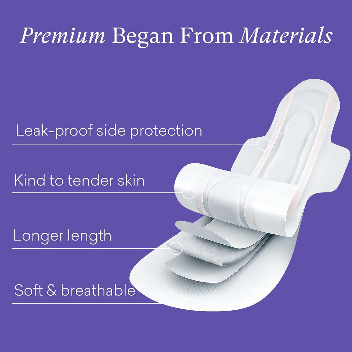 PurComfy Maternity Pads With Wings Postpartum
