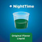 Amazon Basic Care Nighttime Cold and Flu Medicine, Maximum Strength, Original Flavor Liquid, Multi-Symptom Relief for Cough, Sore Throat, Fever, 12 fl oz (1-Pack)