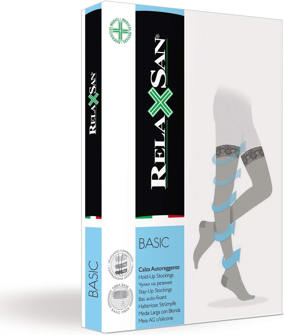 Relaxsan Basic 870P Self-Adhesive Tights 140 den PLUS Progressive Compression 22-27 mmHg